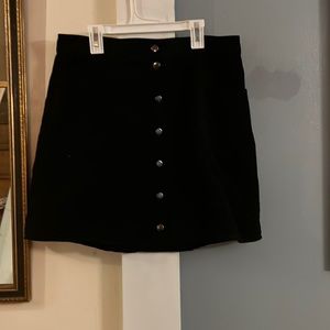 Black button up skirt